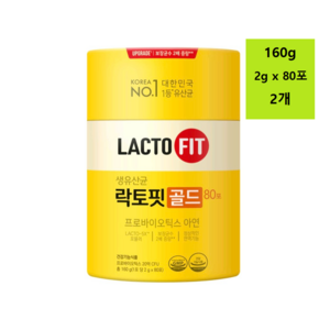 락토핏 생 유산균 골드, 160g, 2개