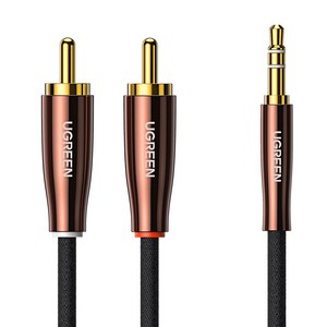 유그린 프리미엄 3.5mm 스테레오 to 2 RCA 케이블 3m, 1개