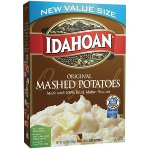 Idahoan Oiginal Mashed Potatoes 26.2 Oz 아이다호안 오리지널 매시드 포테이토 26.2온스, 1개, 742g