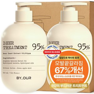 바이아우어 10만PPM 단백질 맥주효모 트리트먼트, 500ml, 2개