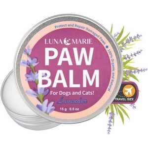 Paw Balm  100 천연 유기농 코 Soothe with Shea Butte 코코넛 오일 강아지와 고양이를 위한 Pad Balm Licksafe Wax Lavend, Lavende (Tavel Size) 0.5 Oz, 1개