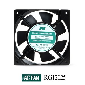 AC FAN 냉각팬 모터팬 쿨링휀 쿨링팬 사각팬 120mm RG12025, BALL, 1개