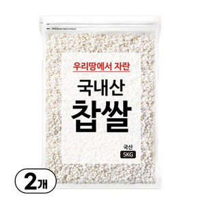 국내산 찹쌀, 5kg, 2개