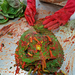 최고급 양념 전라도 깻잎 김치 1kg, 1개