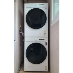 삼성전자 비스포크 그랑데 AI 드럼세탁기 WF24CB8650BW + 건조기 DV20CB8600BW 24kg + 20kg 상단직렬설치키트 방문설치, WF24CB8650BW(세탁기), DV20CB8600BW(건조기), 화이트