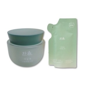 한율 어린쑥 수분진정크림 55ml 기획 (+45ml 리필 증정), 1세트