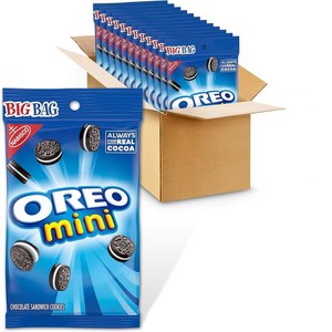 [해외직구] OREO 미니 초콜릿 샌드위치 쿠키 12팩 3온스, 85g, 12개