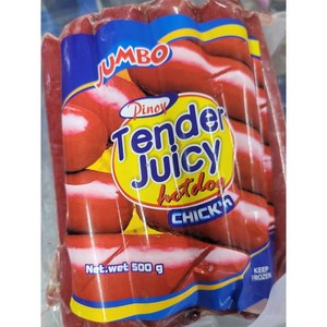 JUMBO Tender Juicy J 텐더 쥬시 점보 핫도그 치킨, 1개, 500g