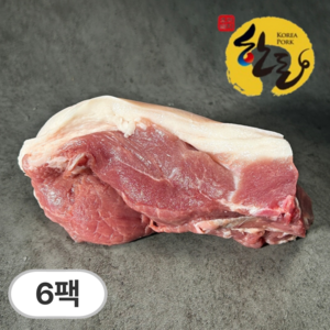 탐식단 한돈 앞다리살 수육용 (냉장/미전지), 6개, 500g