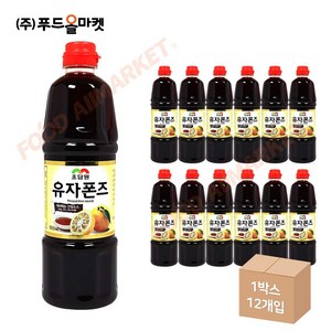 초담원 유자폰즈 900ml 한박스 x 12ea, 12개