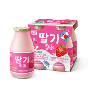 푸르밀 과즙듬뿍 딸기 우유, 12개, 225ml