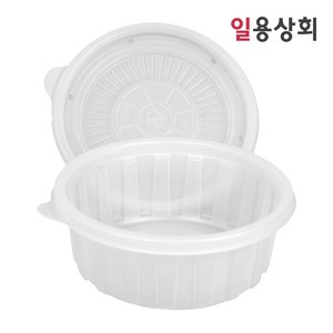 [ILYONG] 미니 탕용기 JH 158파이 소 650ml 50세트 PP 반투명 삼계탕용기, 50개, 1세트