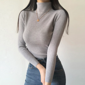 [1+1/ 7컬러] 데일리 여성 골지 폴라 니트