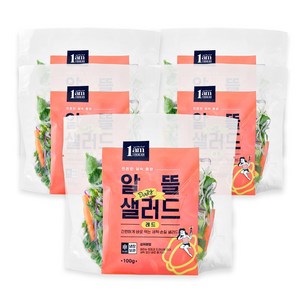 [1am] 알뜰 데일리 세척 야채 샐러드 레드, 100g, 5개