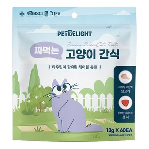 펫딜라이트 츄르 짜먹는 고양이 간식, 1세트, 780g, 닭30p+참치30p