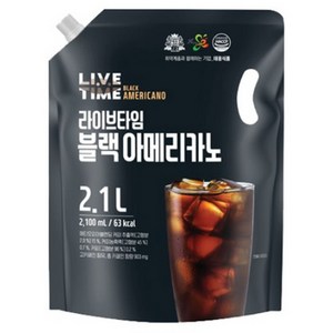 태웅식품 본사 라이브타임 블랙아메리카노, 2.1L, 1개입, 2개