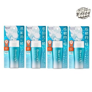 [간사이보스] 2024 BIORE 비오레 UV 아쿠아리치 선크림 젤 70ML, 4개