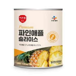 이츠웰 슬라이스 과일 후르츠 칵테일 트로피칼 컵 캔 통조림 패인애플 3kg 6개