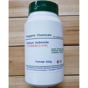 수산화칼슘 (소석회) 화)450g (Ca(OH)2) 석회수제조용 Calcium Hydroxide, 1개