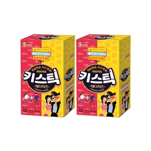 롯데 키스틱 체다치즈 550g(55gX10개입) 2곽 기획 간식 소시지, 550g, 2개