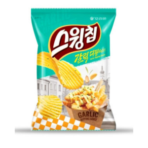 오리온 스윙칩 갈릭디핑소스맛, 60g, 8개