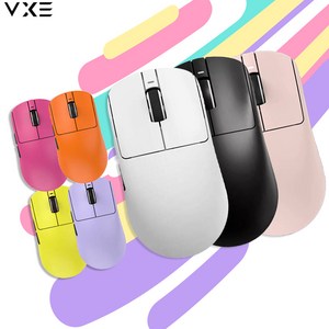 [CY샵] VGN VXE R1시리즈 R1SE/R1SE PLUS/R1 PRO/R1 PRO MAX 무선 게이밍 마우스 PAW3395 초경량디자인 최신모델, R1 PRO버전+4K수신기, 블랙