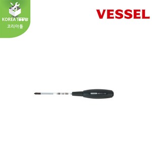 [VESSEL]베셀 고무자루 드라이버 610 75mm 100mm 150mm, 굵기4mm 날장75mm(+), 1개