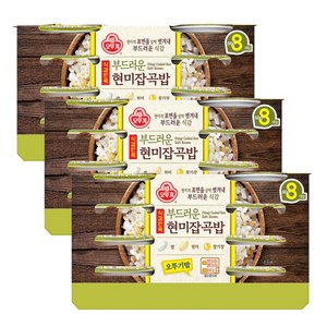 오뚜기 식감만족 부드러운 현미 잡곡밥, 210g, 24개