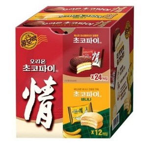 오리온초코파이 기본 39g x 24p + 바나나 37g x 12p 콤보팩, 1.38kg, 4세트