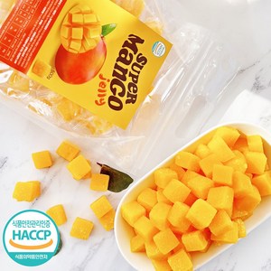 슈퍼 애플 망고젤리 과일 디저트 간식 mango jelly 개별 낱개 포장 HACCP 가공, 1박스, 500g