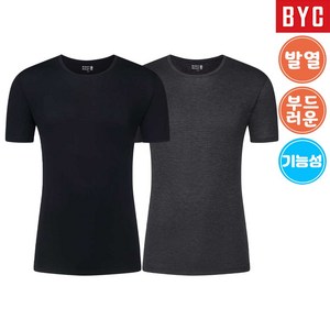 BYC 보디히트 기능성 남자 내복 반팔 상의 2234