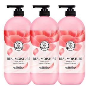 온더바디 리얼 모이스처 바디워시 피오니 부케향, 900g, 865ml, 3개