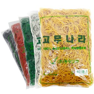 고무나라 고무밴드 1kg 노란 고무줄, D-1kg고무밴드 70x1.5x1.3(녹색)(베트남)