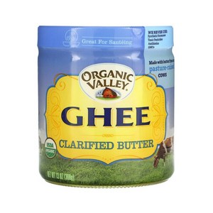 Organic Valley 퓨리티 팜스 오가닉 기(Ghee) 무염 버터 368 g, 368g, 1개