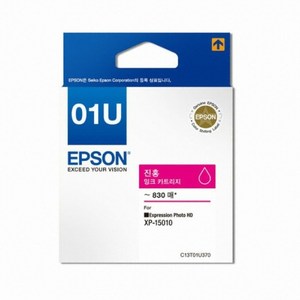 두랩 EPSON 정품잉크 T01U370 진홍 (XP-15010/830매), 본상품선택, 1개