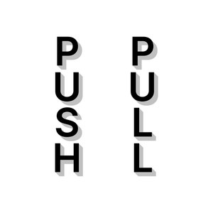 무드팩토리 미세요 당기세요 PUSH&PULL 글자 스카시 표지판, 1세트