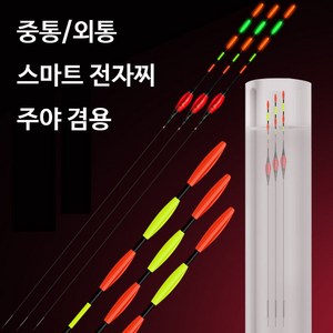 PQ 중통 외통 스마트 전자찌 52cm-65cm낚시 채비 굵은 찌톱 장대 야광 민물, 2개, PQ-04 65cm 1.68g