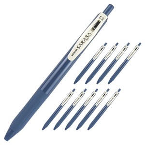 제브라 사라사 클립 온 0.5mm, 10개, 다크 블루
