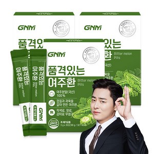 GNM 품격있는 국산 여주환 스틱(여주분말 가루 100%), 90g, 3개