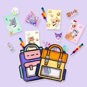 [위클] 까꿍 산리오 문구선물 책가방 구디백, 1개, 오렌지