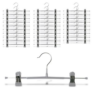 마켓플랜 논슬립 코팅 집게 바지걸이, 그레이, 50개