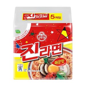 오뚜기 진라면 매운맛 120g, 5개