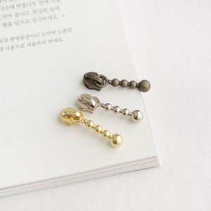 50개입) 3호 지퍼머리- 스노우(3컬러) - 지퍼슬라이드 jgn, 50개-니켈, 50개