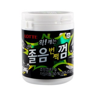 롯데제과 졸음번쩍껌 용기, 87g, 6개