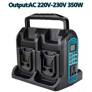 350W 휴대용 전원 공급 장치 인버터 Makita 18V LXT 배터리 용 4 포트 어댑터 DC 20V AC 120V220-230V 변환, 01 YX-IV06B-MT