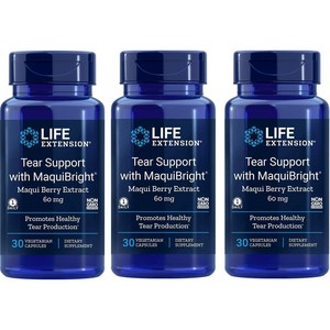 라이프익스텐션 티어서포트 마키베리추출물 60mg 델피디닌 30베지캡슐, 3개, 30정