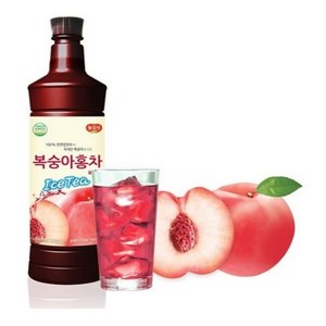 광야식품 복숭아홍차 베이스 아이스티 970ml, 5개