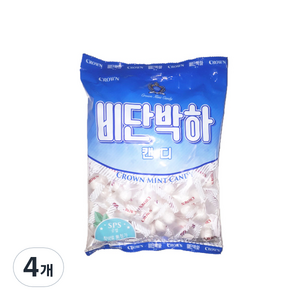 크라운 비단박하캔디, 400g, 4개