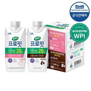 [∼12/2까지 마지막가격][본사직영]셀렉스 프로핏 웨이프로틴 드링크 복숭아+아메리카노 [330ml x 총 24팩], 단일속성, 330ml, 24개