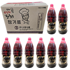 100% 참기름 1.8L X 8통 대용량 참기름 해표 신송 오뚜기 참고을 우영식품 업소용, 8개